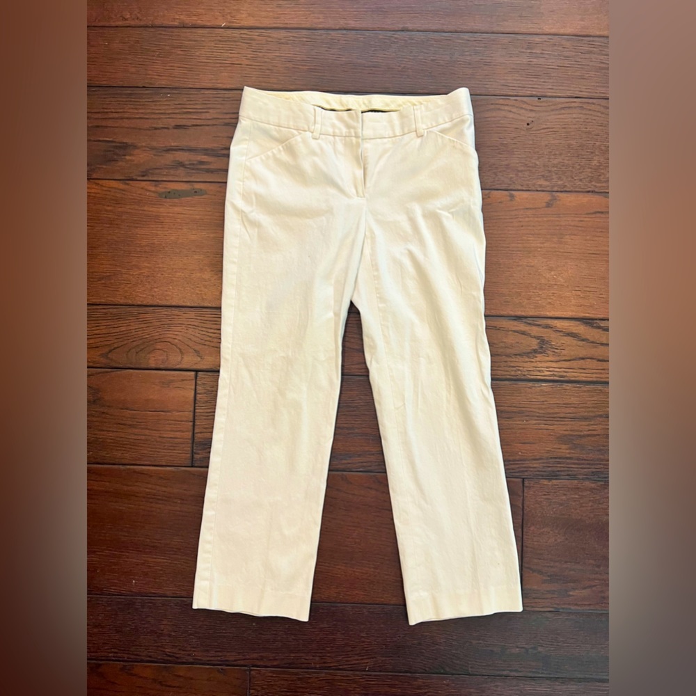 Theory cropped pants white